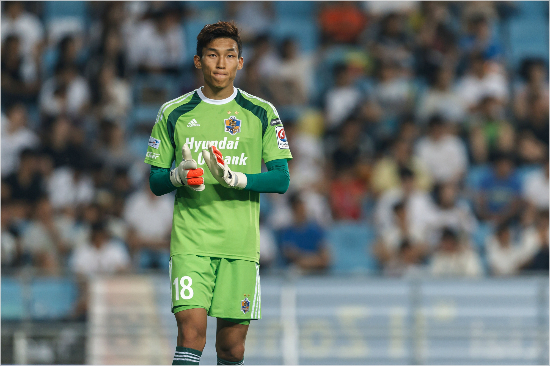 국가대표팀에서활약하는울산현대골키퍼김승규는K리그올스타전팬투표에서전체참가자의82%의일방적인지지를얻었다(자료사진=한국프로축구연맹)
