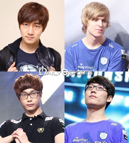 (윗 사진 왼쪽부터 시계방향으로)EG 이제동, 리퀴드 옌스 아스가르드, 리퀴드 윤영서, KT 주성욱.