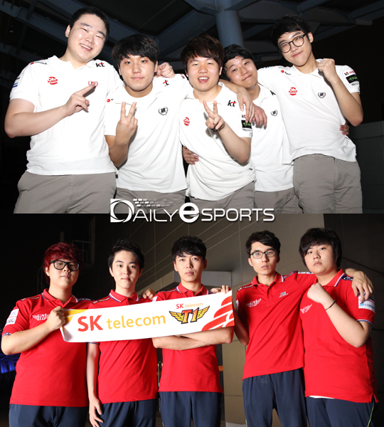 KT 애로우즈(사진 위)와 SK텔레콤 S.