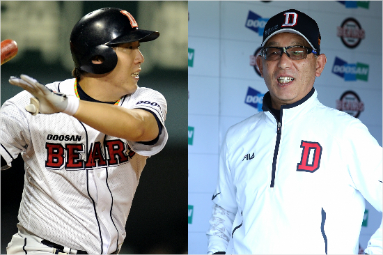 '현짱,지금처럼만해줘'18일올스타전홈런더비에서우승한두산거포김현수(왼쪽)와송일수두산감독.(자료사진=두산베어스)
