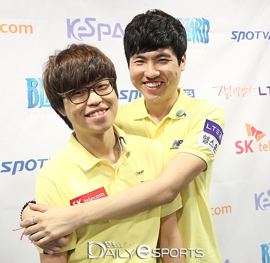 SK텔레콤 저그 라인의 두 축을 맡고 있는 김민철(왼쪽)과 어윤수.