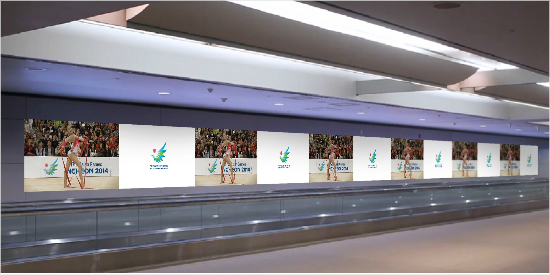 인천국제공항, 인천AG 홍보의 장으로 활용