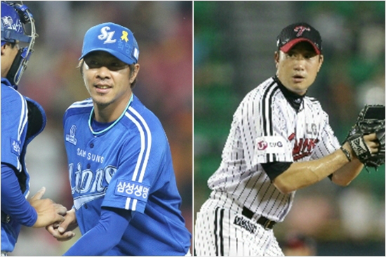 임창용(왼쪽)과봉중근.(자료사진=삼성라이온스/LG트윈스)