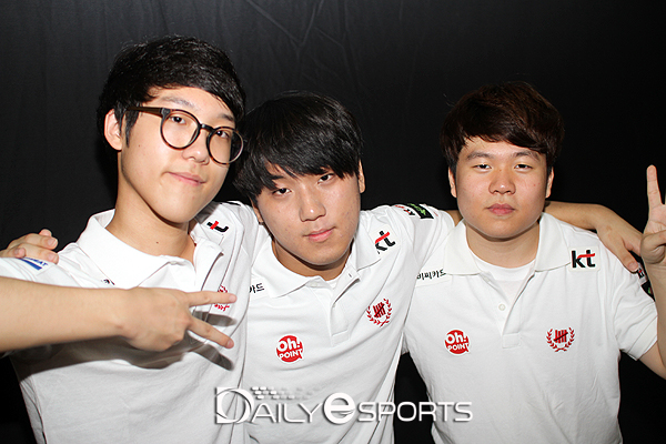 (왼쪽부터)KT 애로우즈 이병권, 하승찬, 송의진.