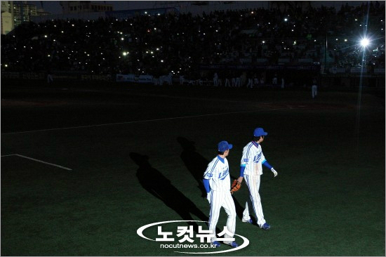 지난2011년갑작스러운정전으로서스펜디드게임이선언됐던4월16일대구두산-삼성전.(자료사진=삼성라이온즈)