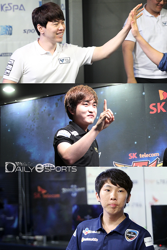 (위부터)삼성 송병구, KT 이영호, CJ 김정우.