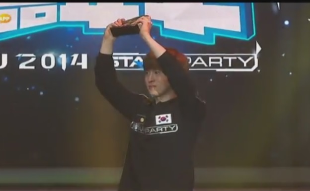 한국 대표 김택용(사진=콩두스타즈파티 인 중국 생방송 캡처).