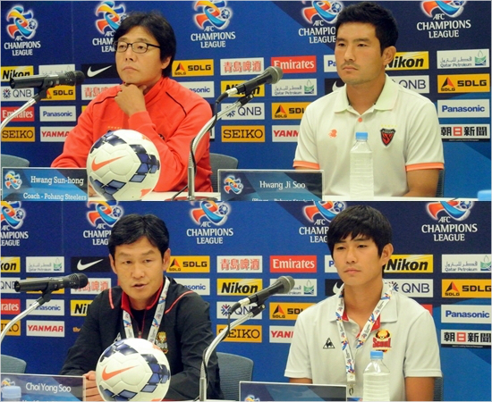 K리그를대표해아시아챔피언에도전하는포항스틸러스(위)와FC서울은2014아시아축구연맹(AFC)챔피언스리그8강에서물러설수없는승부를벌인다.(자료사진=포항스틸러스)