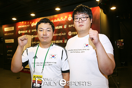 피파온라인3 스피어헤드 인비테이셔널 2014 한국 대표 장원(왼쪽)과 최명호.
