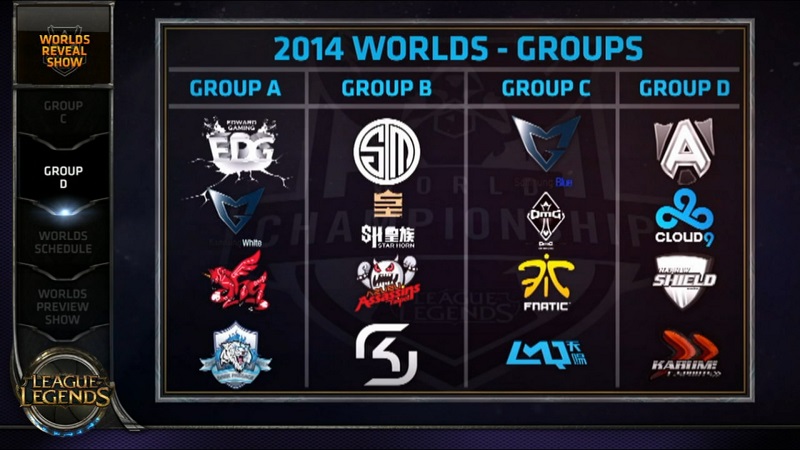 2014 롤드컵의 16강 조편성이 발표됐다(사진=lolesports.com 캡처).