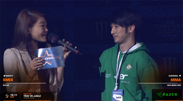 드림핵 모스코바 결승에 진출한 에이서 문성원(이미지 캡처=드림핵 방송)