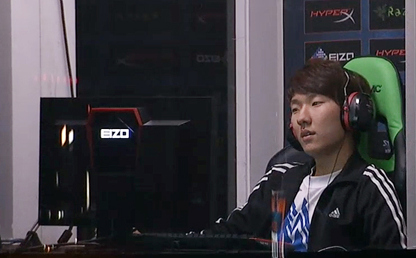 결승에 올라간 마이인새니티 정지훈(이미지 캡처=드림핵 방송)