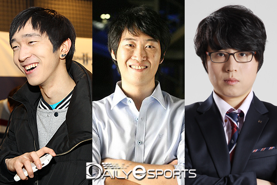 최윤섭 코치, 심성수 감독, 김선묵 코치(왼쪽부터)