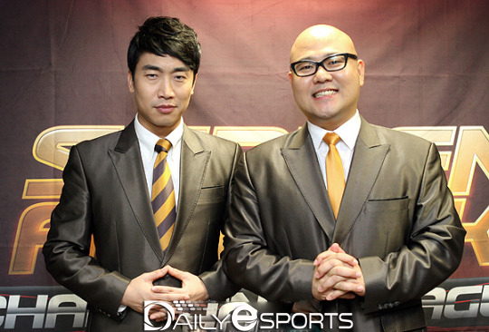 성승헌 캐스터(왼쪽)와 온상민 해설위원.