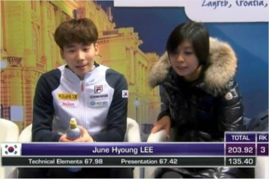 한국남자피겨사상처음으로주니어그랑프리파이널에진출한이준형.(자료사진=중계화면캡처)