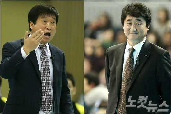 현대캐피탈김호철감독(왼쪽)과삼성화재신치용감독.(자료사진)