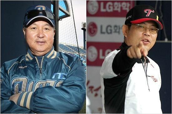 NC김경문감독과LG양상문감독.(자료사진=윤성호기자/LG트윈스)