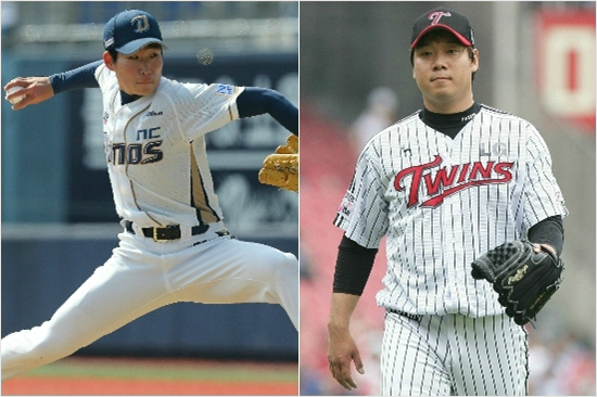 NC이재학(왼쪽)과LG류제국.(자료사진=NC다이노스/LG트윈스)