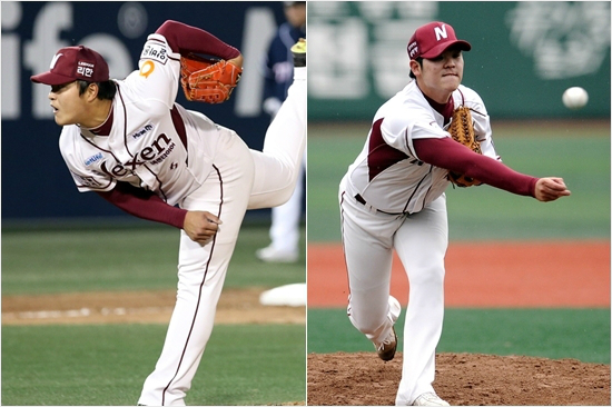 조상우(왼쪽)와한현희.(자료사진=넥센히어로즈)