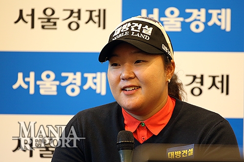 ▲박신영이경기후기자회견을하고있다.사진