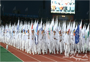 제주에서12년만에열린전국체전이3일,7일간의열전을마무리했다.사진은개회식장면