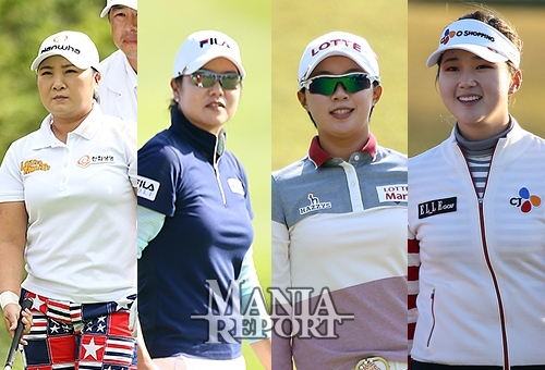 ▲왼쪽부터장정,한희원,김효주,백규정.사진