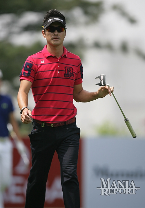 ▲지난먼싱웨어매치플레이챔피언십32강전에서의김형성.사진