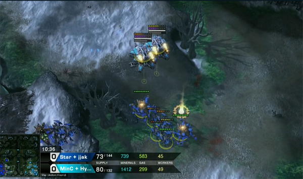 1경기 모습(이미지 캡처=블리즈컨 방송)