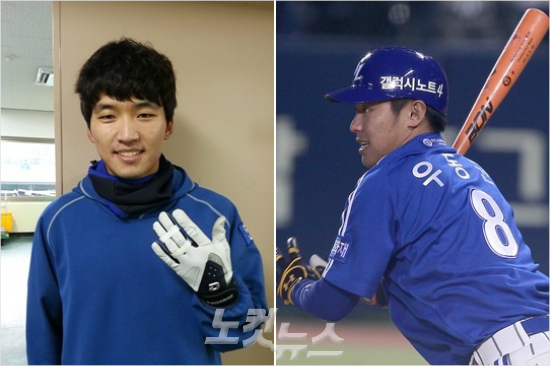 '우리도있어요'올해삼성의4연패에쏠쏠한활약으로힘을보탠박해민(왼쪽)과우동균.(자료사진=임종률,박종민기자)