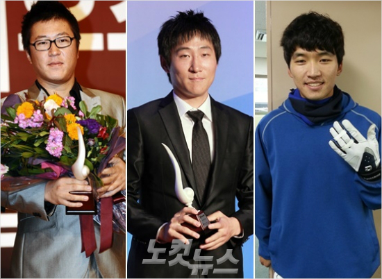 '트로피대신영광의상처를'삼성은2008년과2011년최형우와배영섭을신인왕으로배출했다.모두신인지명에서하위픽을받은선수들로삼성시스템야구를통해기량이만개했다.올해는신고선수박해민(왼쪽부터)이신인왕급활약을펼쳤다.(자료사진=황진환,임종률기자)