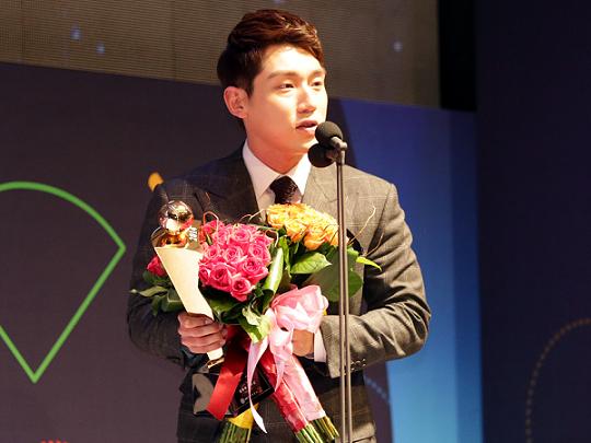 ▲2014한국프로야구MVP에선정된후소감을밝히는서건창.사진│넥센히어로즈