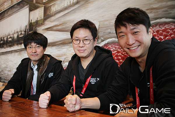 (왼쪽부터) 엑스엘 박완상 PD, 김지량 기획팀장, 조기철 아트디렉터.