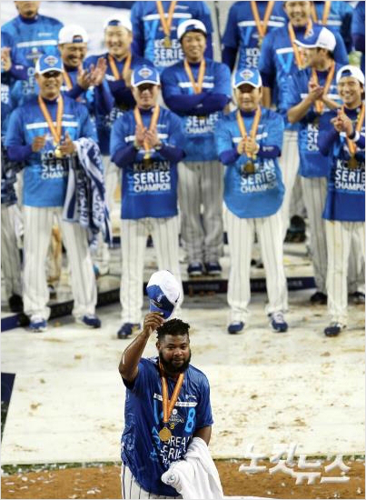 한국시리즈MVP야마이코나바로.(황진환기자)