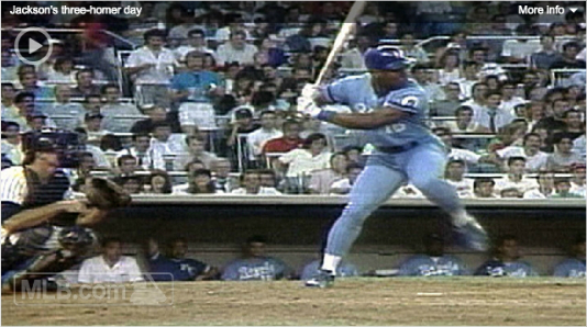 메이저리그와미국프로풋볼에서동시활약했던보잭슨.(MLB.com영상캡처)