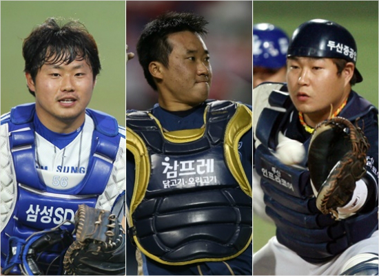 '포수삼국지'올시즌포수골든글러브후보에오른삼성이지영-NC김태군-두산양의지.(왼쪽부터,자료사진=각구단)