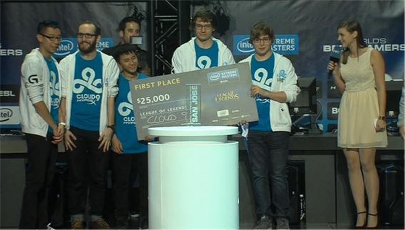 IEM 새너제이에서 우승한 클라우드 나인(사진=IEM 트위터 캡처).