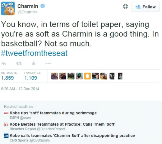 (사진=Charmin의공식트위터계정)