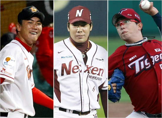 'MLB어렵더라'SK김광현(왼쪽)과KIA양현종(오른쪽)의미국진출이아쉽게무산된가운데넥센강정호(가운데)의도전도다음주이뤄진다.과연LA다저스류현진의아메리칸드림이이뤄질수있을것인가.(자료사진=SK,넥센,KIA)