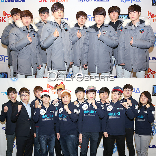 개막전 승리를 거둔 CJ 엔투스와 ST요이.