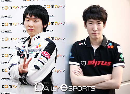 CJ 엔투스 소속으로 활약한 한상봉(왼쪽)과 장윤철.