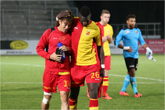 벨기에2부리그에서4개월간강렬한인상을남긴미드필더황진성은2015시즌일본J2리그교토상가FC로이적을앞두고있다.(자료사진=AFC투비즈)