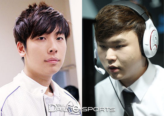 삼성 권지민(왼쪽)과 GE 강범현의 잔나 쟁탈전이 관심을 끈다.