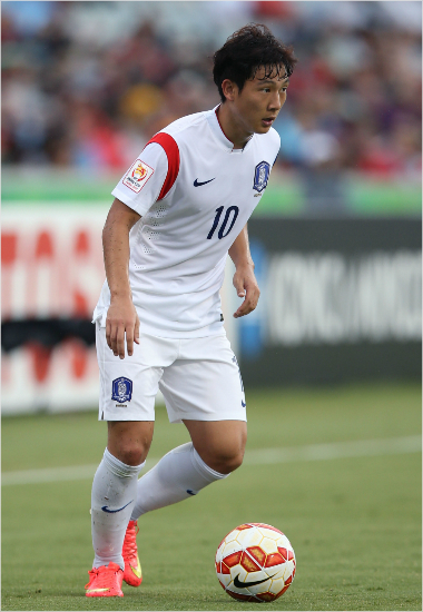 남태희는오른쪽팔꿈치인대파열로남은경기를뛸수없게된구자철을대신해우즈베키스탄과2015호주아시안컵8강에선발출전한다.(자료사진=대한축구협회)