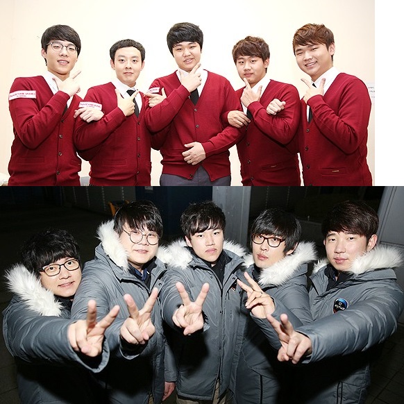 롤챔스 스프링에서 3전 전승을 달리고 있는 GE 타이거즈(위)와 CJ 엔투스가 맞붙는다.