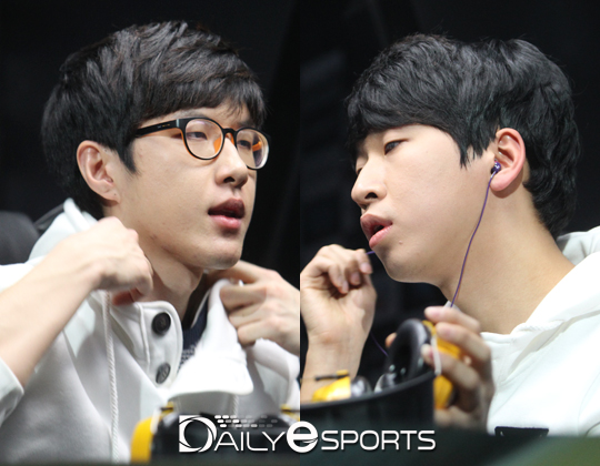 재재재경기 끝에 8강에 합류한 박성균(왼쪽)과 윤용태.