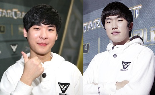 스베누 스타리그 결승전에 올라간 김성현(왼쪽)과 최호선.