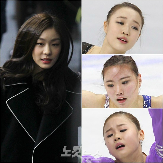'연아언니,그멘탈어떻게배울수있나요?'피겨여왕김연아를보고자란박소연,김해진,채송주(왼쪽부터시계방향)는15일'2015국제빙상경기연맹(ISU)4대륙피겨스케이팅선수권대회'에서홈이점을살리지못하고다소기대밖의순위에머물렀다.(자료사진=황진환,박종민기자)