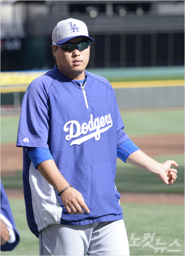 "이제아프지않아요."류현진이3일불펜피칭을소화할예정이다.(자료사진)