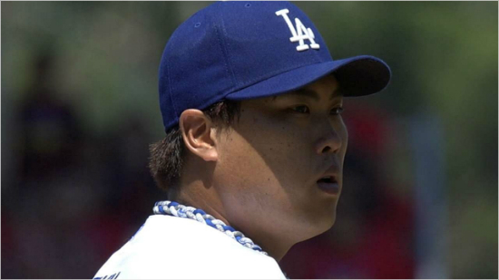 "아픈데없습니다."류현진이등통증호소후첫불펜피칭을했다.(MLBTV캡처)