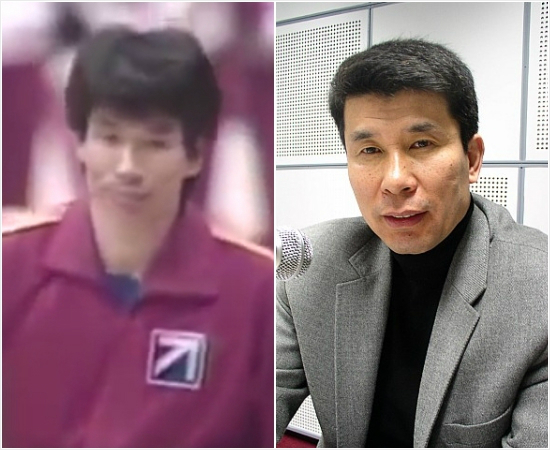 장윤창경기대교수의현역시절모습(왼쪽)과최근모습.(유튜브캡처/자료사진)